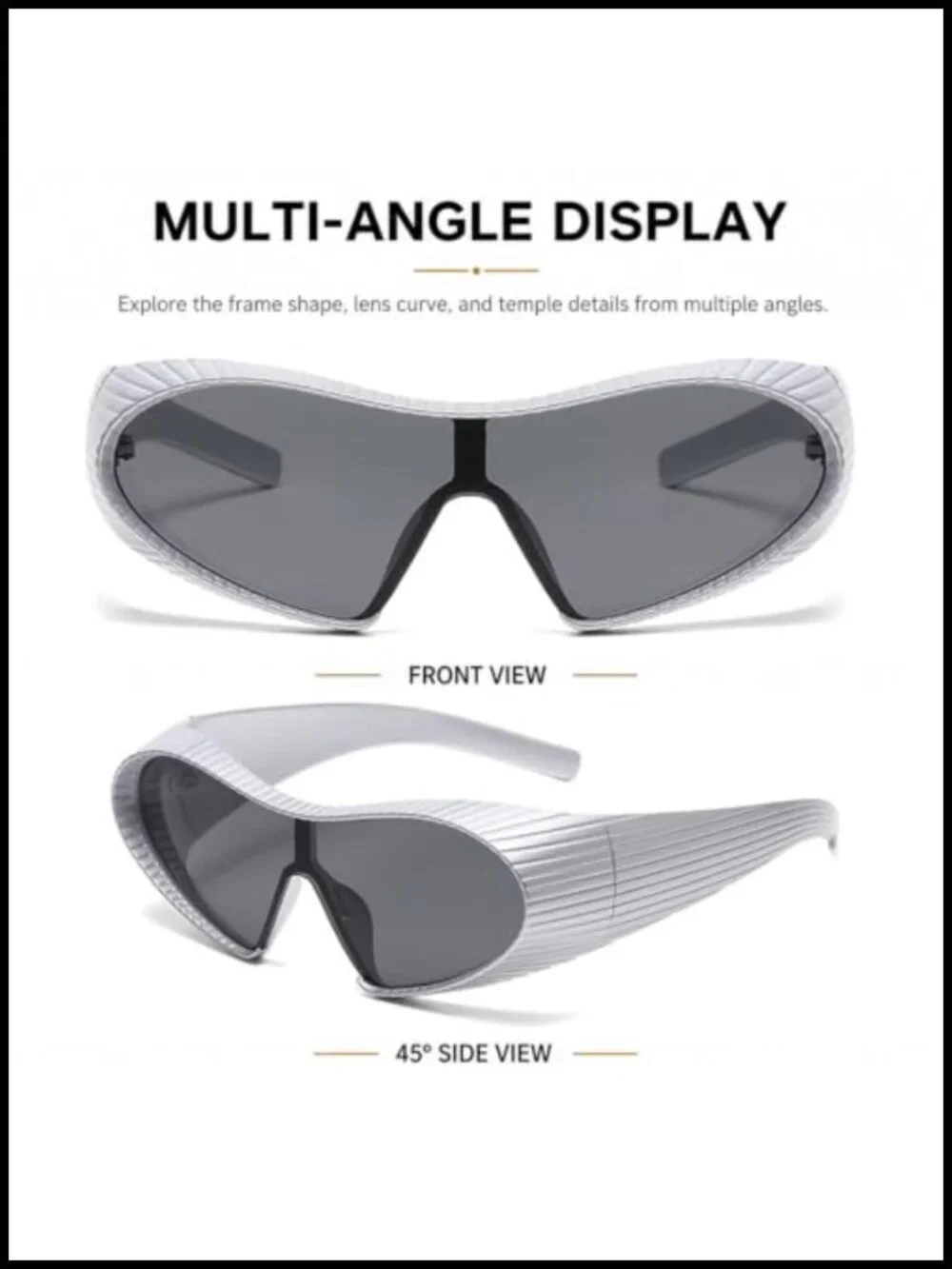 Cyberpunk Unisex Shield Sunglasses UV400 Protection Y2K Costume Party
